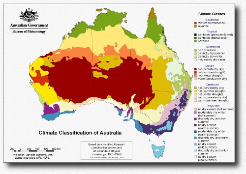Australie, climat détaillé | Australia, detailed climate