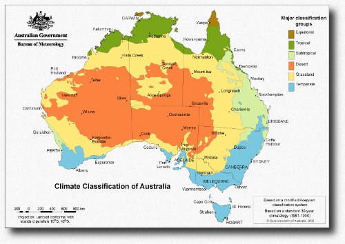 Australie, climat général | Australia, general climate