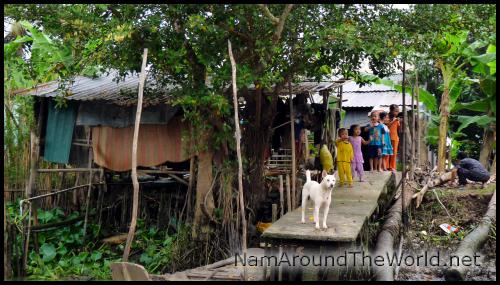 Maison sur les abords du Mekong | House on the edge of the Mekong river